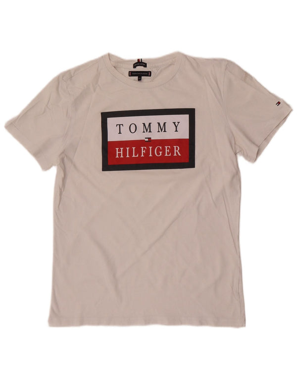 Camiseta Tommy Hilfiger Boys Graphic 15-16 Anos Algodão Branco