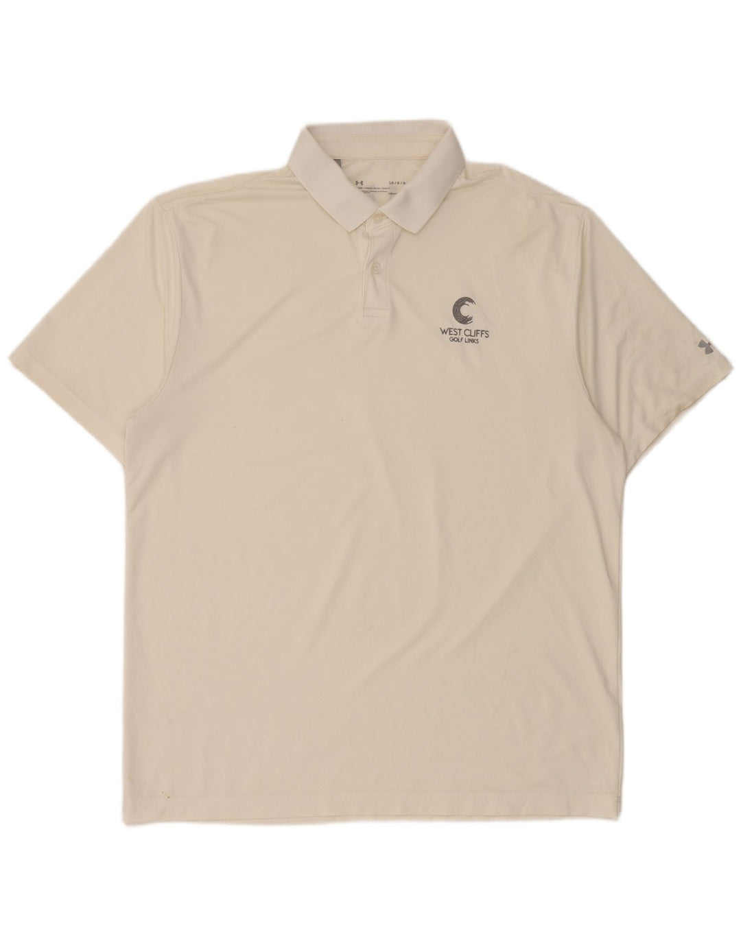 Camisa polo masculina Under Armour Heat Gear grande branca