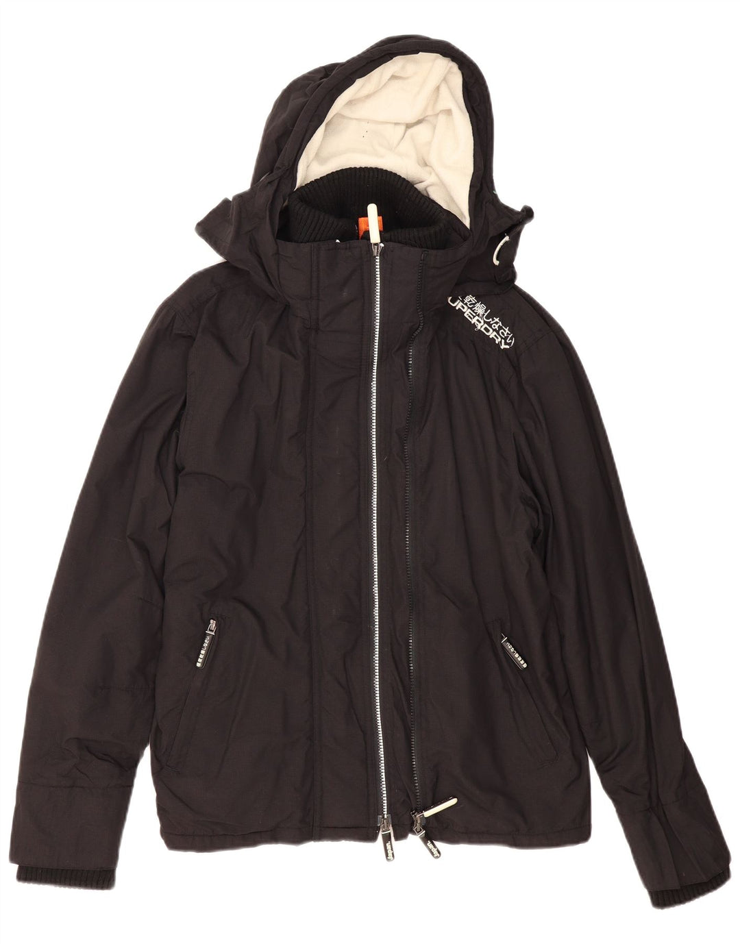Jaqueta corta-vento feminina Superdry The Windcheater UK 14 médio preto
