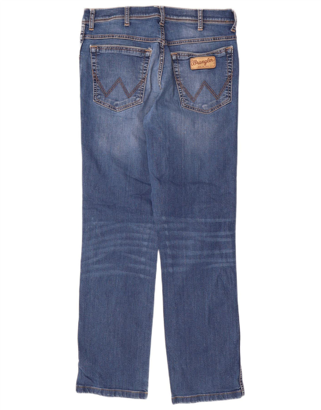 Calça jeans feminina WRANGLER Texas Stretch Straight W33 L31 algodão azul