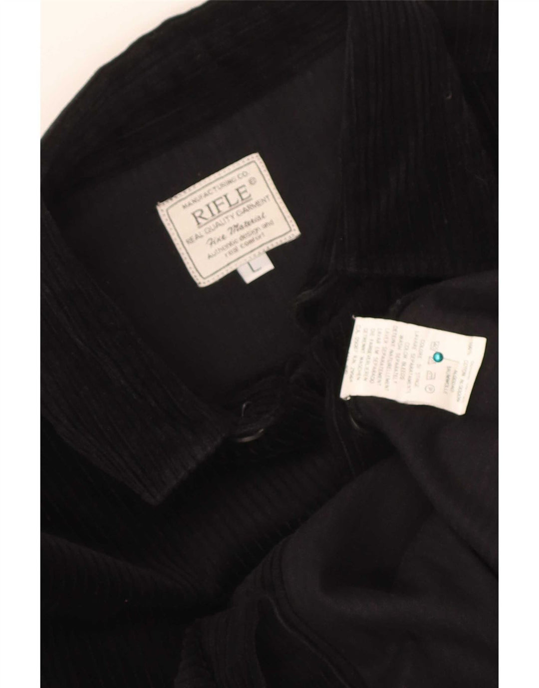 Camisa masculina de veludo Rifle grande de algodão preto