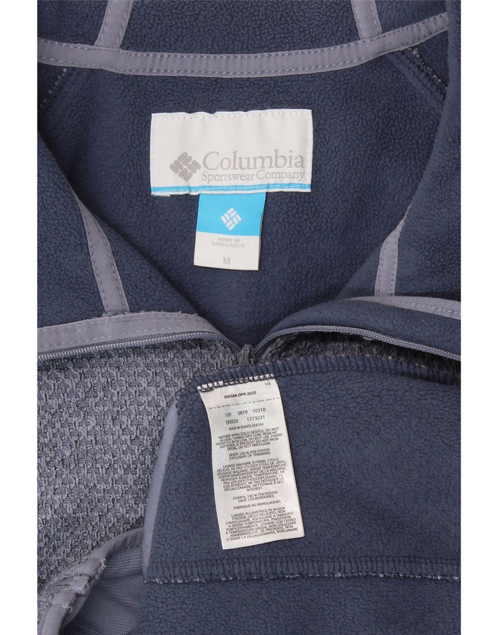 Columbia Suéter feminino com capuz e zíper Reino Unido 14 poliéster azul médio