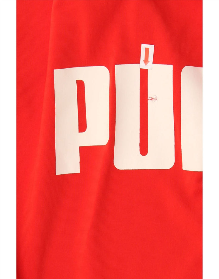 Jaqueta Puma Boys Graphic Tracksuit Top 15-16 Anos Vermelho Colorblock