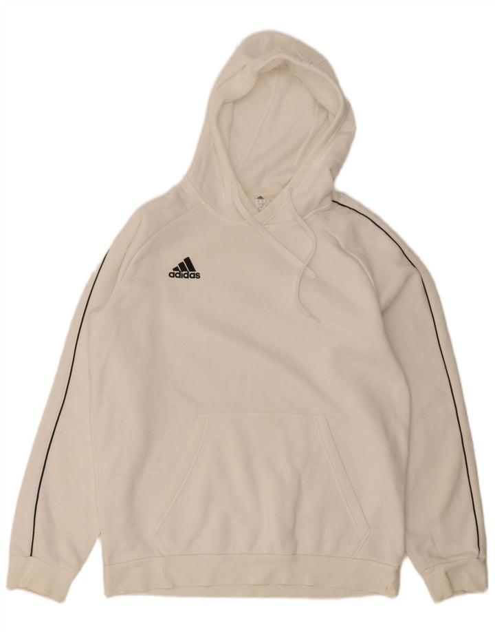 Adidas Mens Hoodie Jumper Grande Algodão Branco