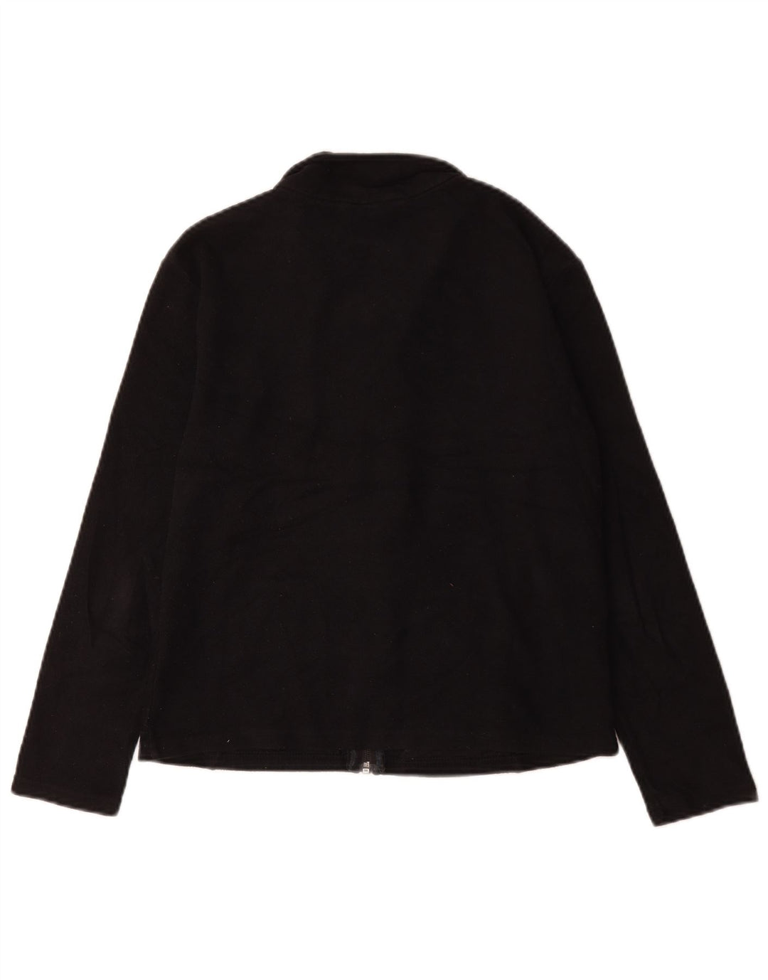 Jaqueta de lã feminina Marks & Spencer Reino Unido 12 poliéster preto médio