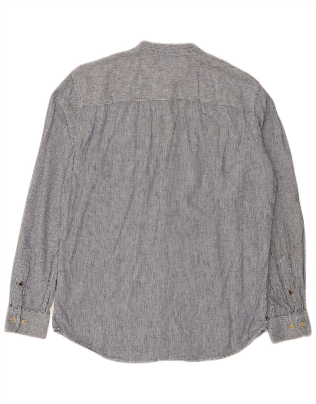 Camisa masculina JACK & JONES de algodão listrado azul médio