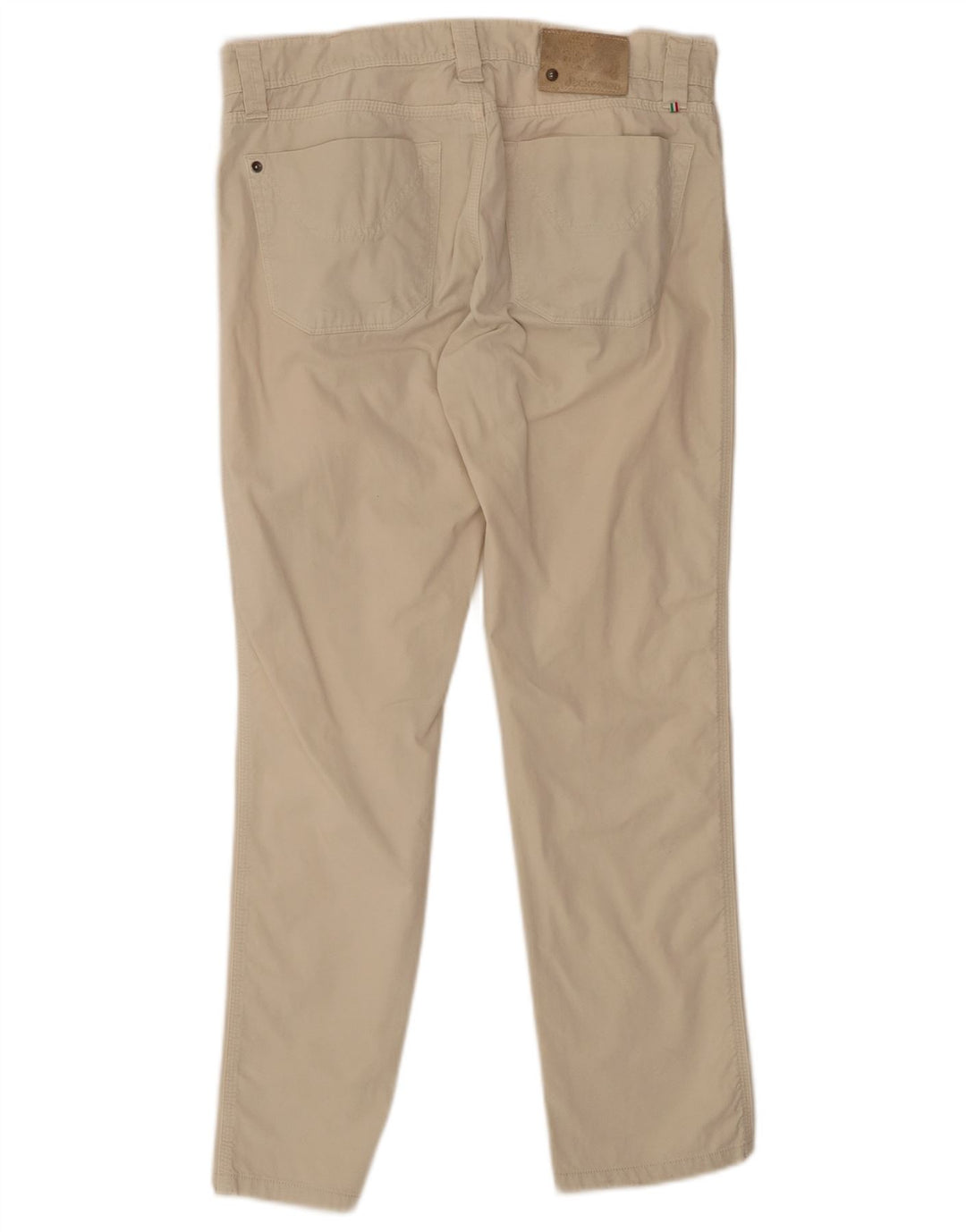 Calça casual reta masculina JECKERSON W33 L28 algodão bege