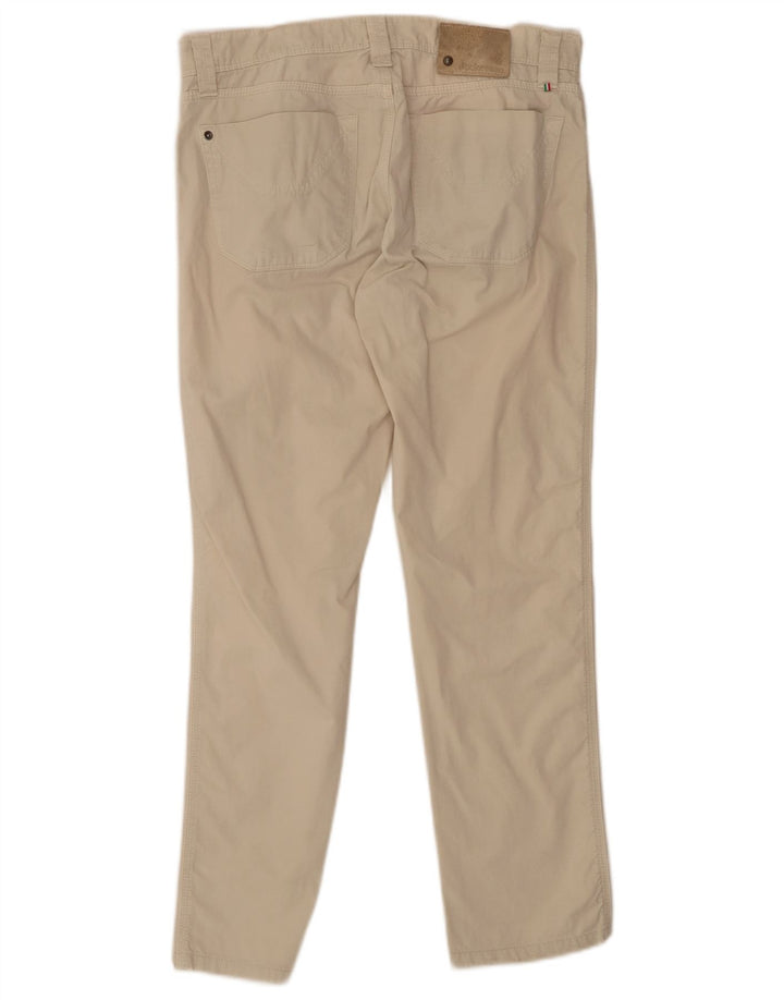 Calça casual reta masculina JECKERSON W33 L28 algodão bege