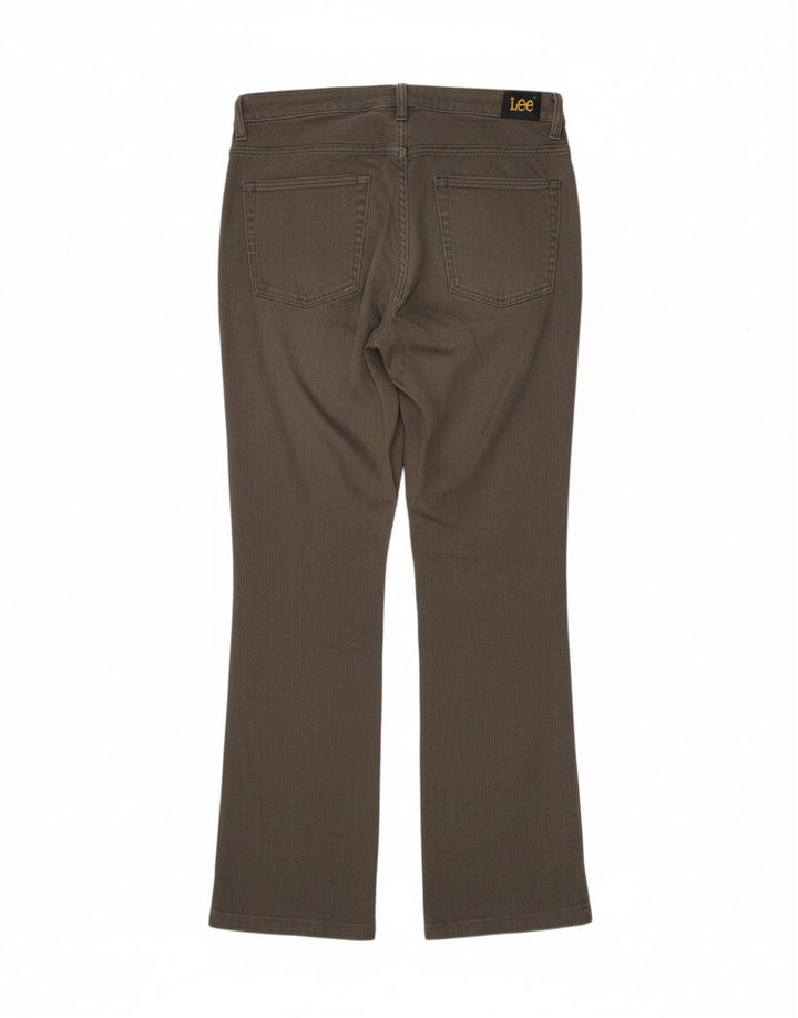 Calça feminina casual reta LEE W33 L30 algodão cinza