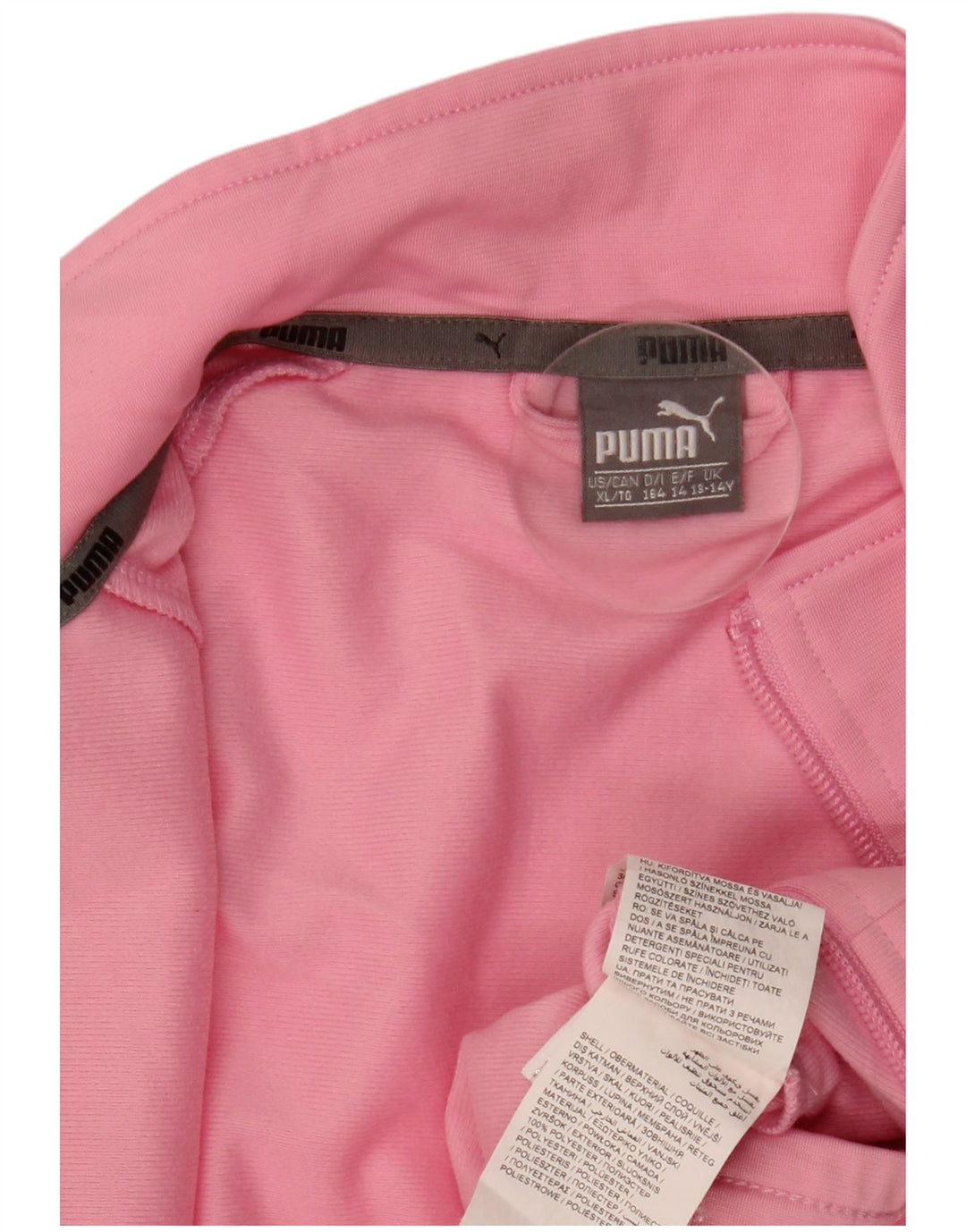 Jaqueta PUMA Meninas Treino Top 13-14 Anos Poliéster Colourblock Rosa
