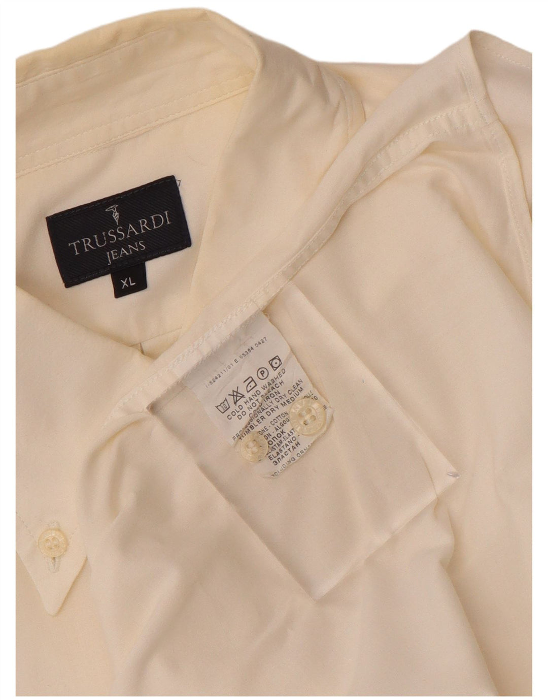 Camisa masculina Trussardi Jeans XL algodão branco