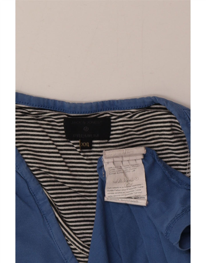 Camiseta masculina Jack & Jones Top 2XL algodão azul