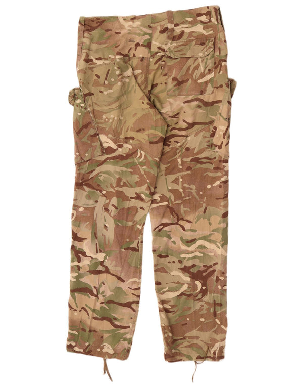 Vintage Mens Cargo Trousers W36 L32 Beige Camouflage Cotton Army