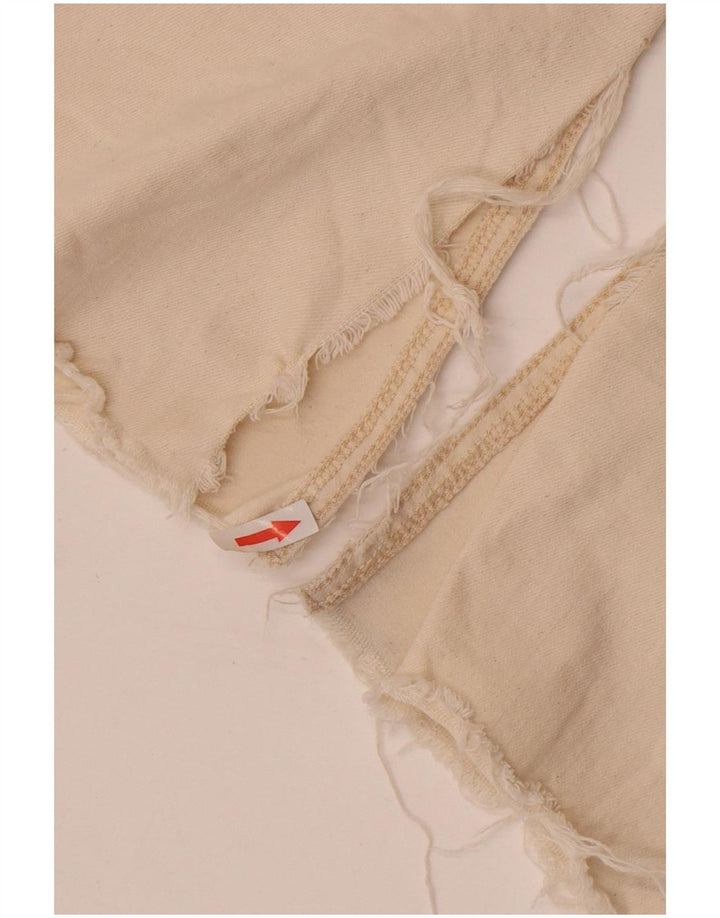 Calça jeans feminina Zara Bootcut EU 38 pequena W28 L32 branco