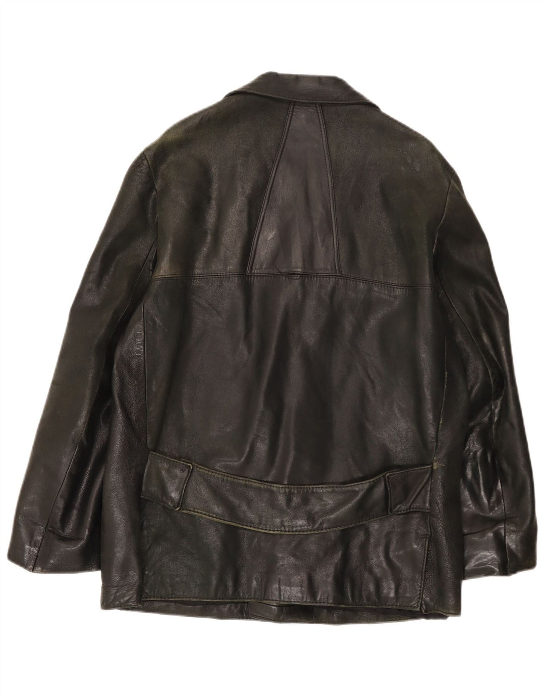 Jaqueta de couro masculina vintage UK 38 média preta