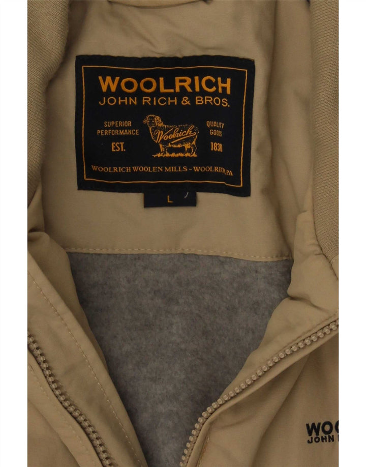 Jaqueta bomber masculina Woolrich UK 40 grande bege