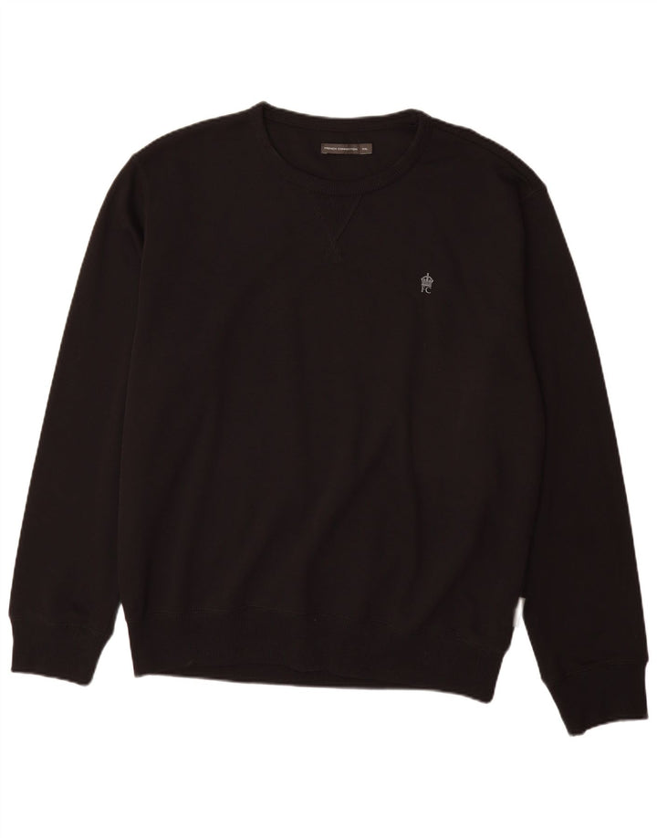 FRENCH CONNECTION Suéter masculino 2XL algodão preto