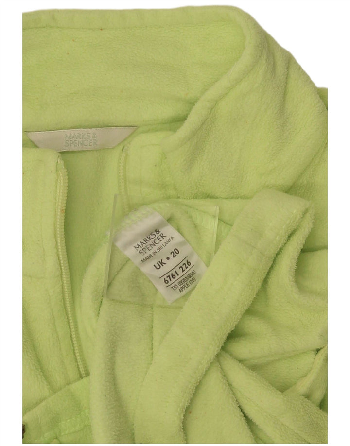 Jaqueta de lã feminina Marks & Spencer UK 20 2XL poliéster verde