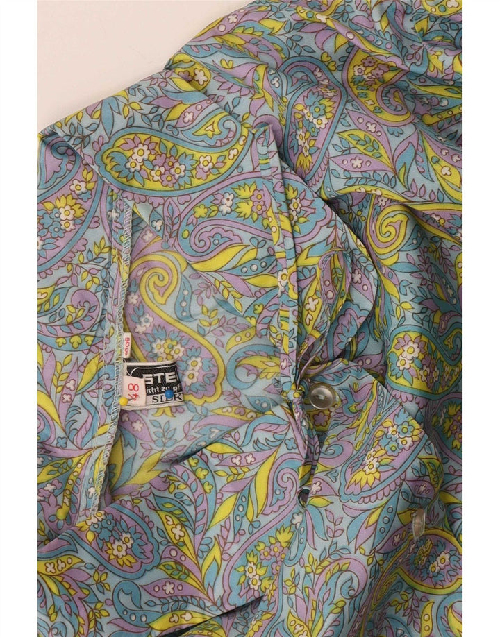 Blusa feminina Stella de manga curta EU 48 2XL multicolorida Paisley
