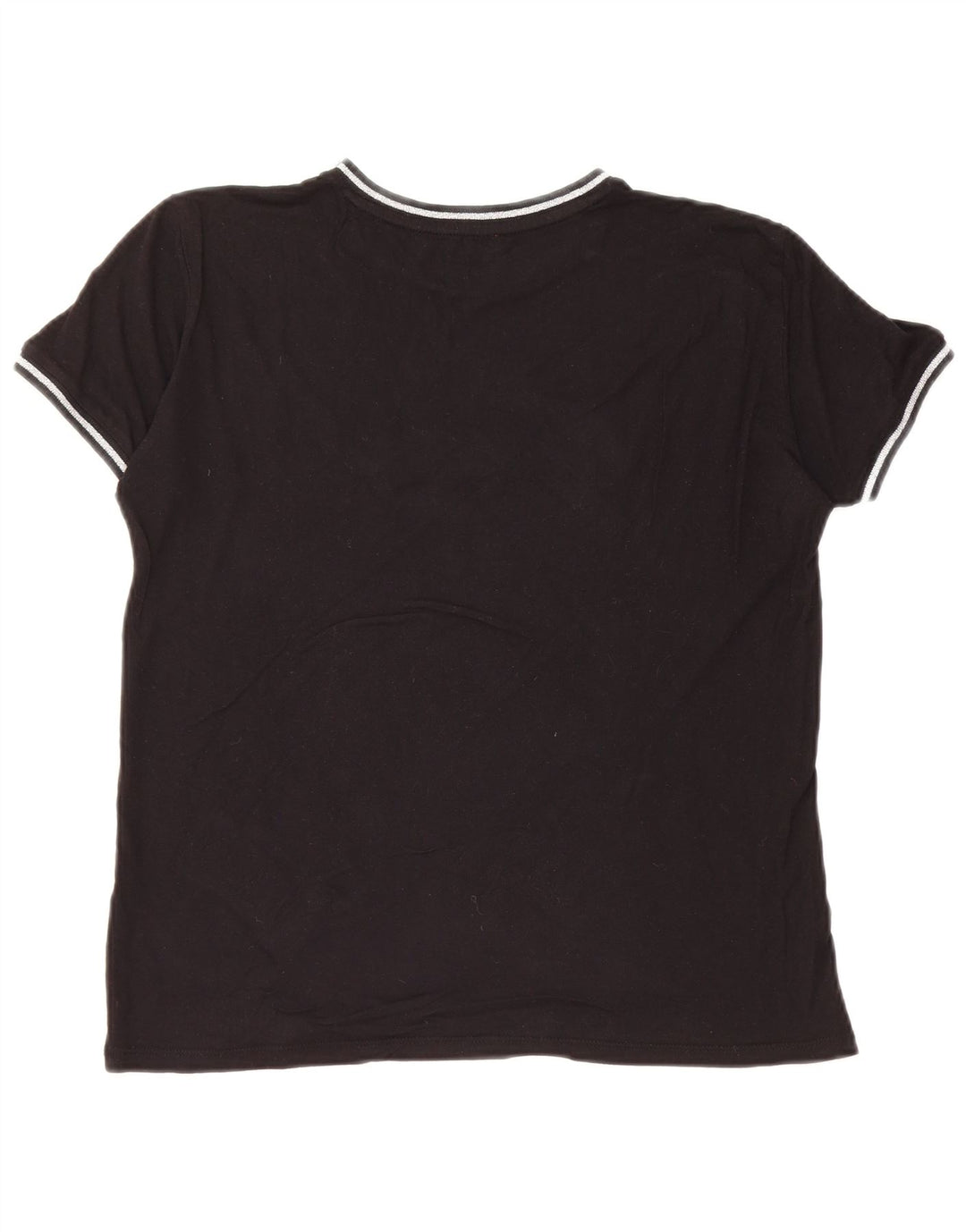 Camiseta feminina com estampa grande GUESS UK 6 XS preta