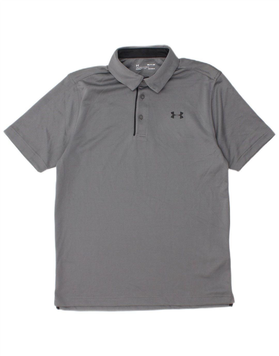 Camisa polo masculina Under Armour Heat Gear pequena cinza poliéster