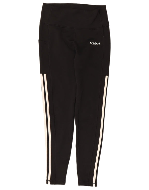 Adidas Womens Climalite Leggings UK 12/14 Médio Preto Poliéster