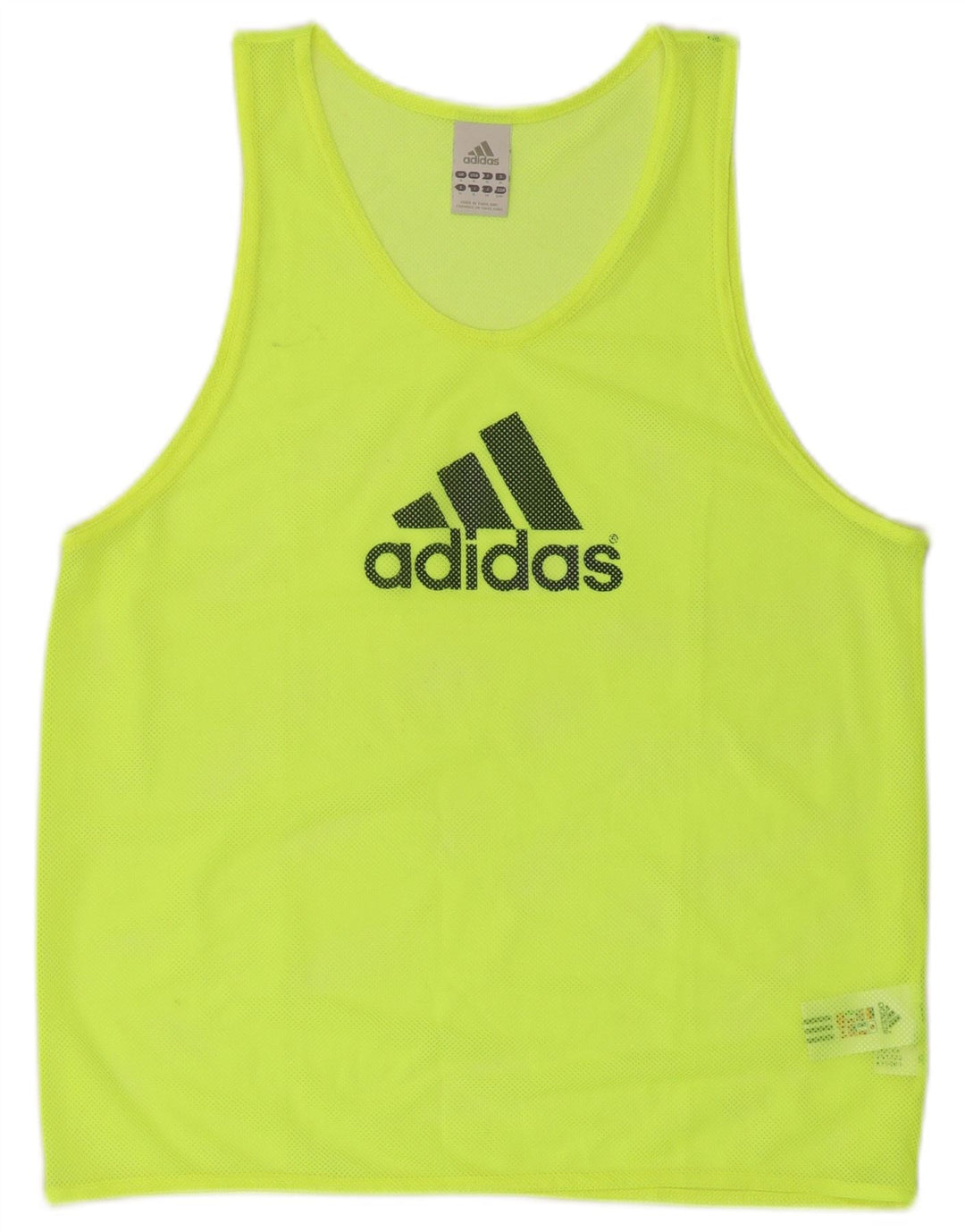 Adidas Mens Graphic Vest Top Pequeno Poliéster Amarelo