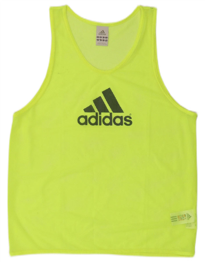 Adidas Mens Graphic Vest Top Pequeno Poliéster Amarelo