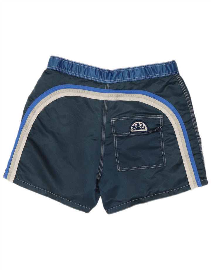 Shorts de natação masculino SUNDEK médio azul marinho colorblock nylon