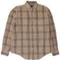 Camisa masculina HENRY COTTONS tamanho 42 grande algodão xadrez bege