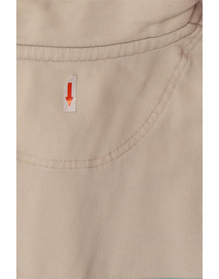 Suéter feminino Joules com gola redonda e botão, Reino Unido 14, grande, rosa, listrado, algodão