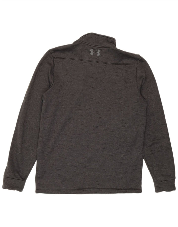 Under Armour Masculino Cold Gear Zip Neck Moletom Jumper Pequeno Cinza Salpicado