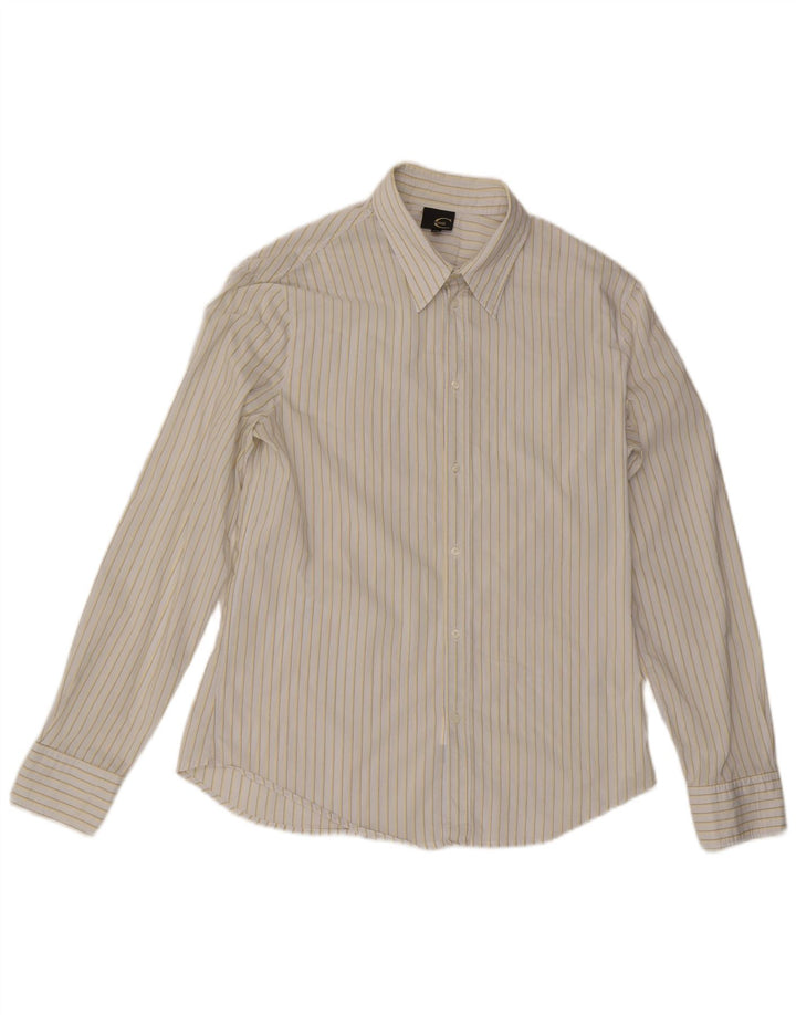 Camisa masculina Just Cavalli 3XL listrada branca