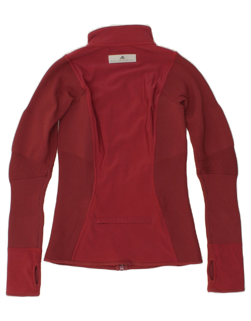 ADIDAS Womens Stella McCartney Tracksuit Top Jacket UK 8 Small Maroon Vintage Adidas and Second-Hand Adidas from Messina Hembry 