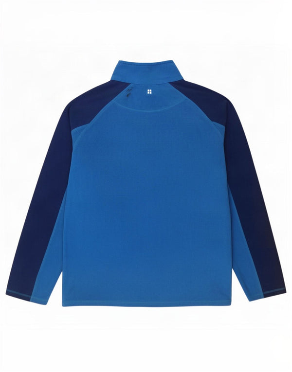 Suéter de lã feminino Mountain Warehouse Reino Unido 16 grande bloco colorido azul