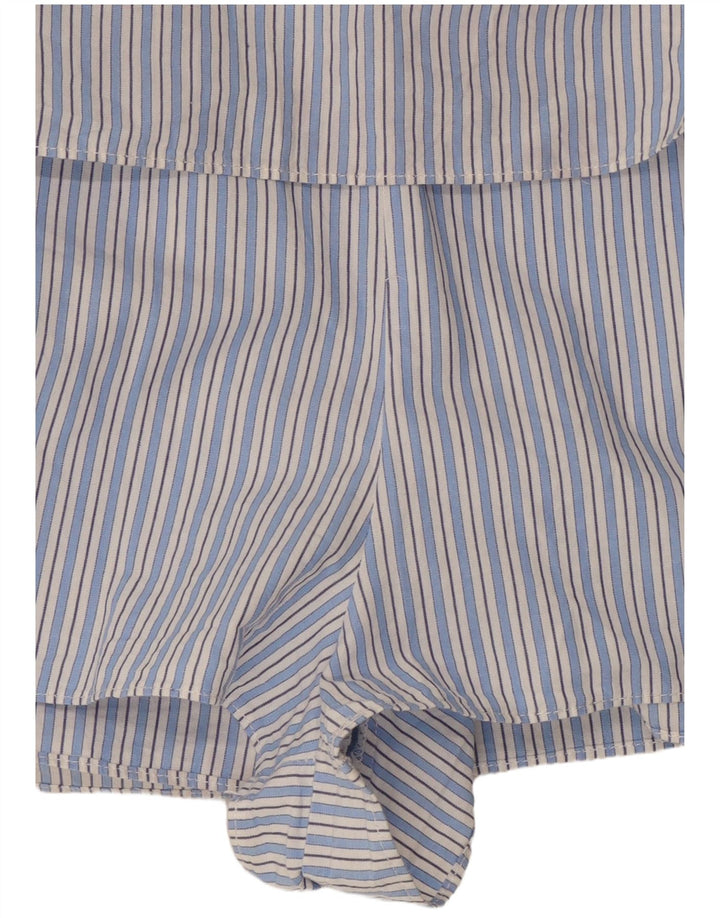 Macacão feminino ZARA manga 3/4 Reino Unido 10 listrado azul pequeno