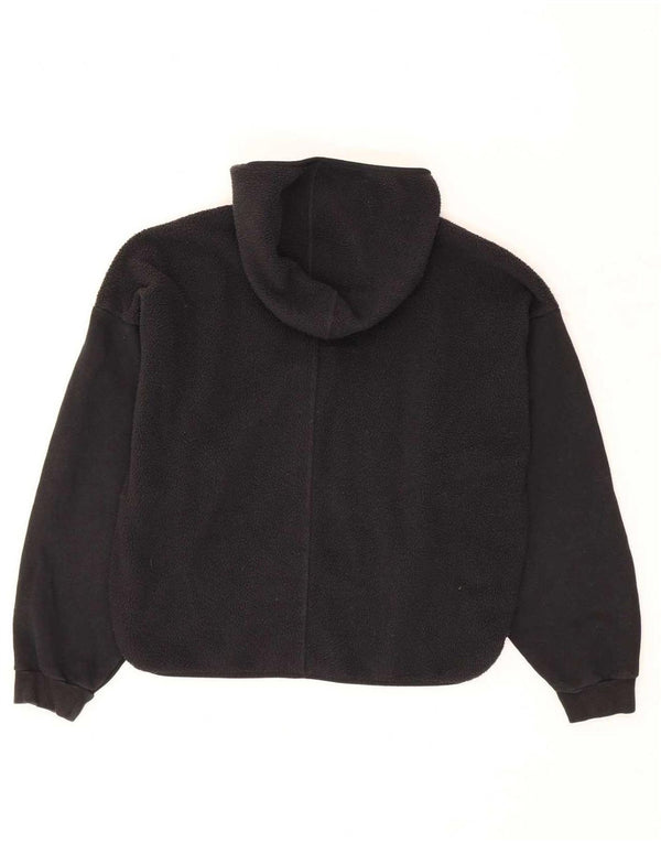 Adidas Womens Oversized Hooded Fleece Jumper Reino Unido 8/10 Pequeno Preto