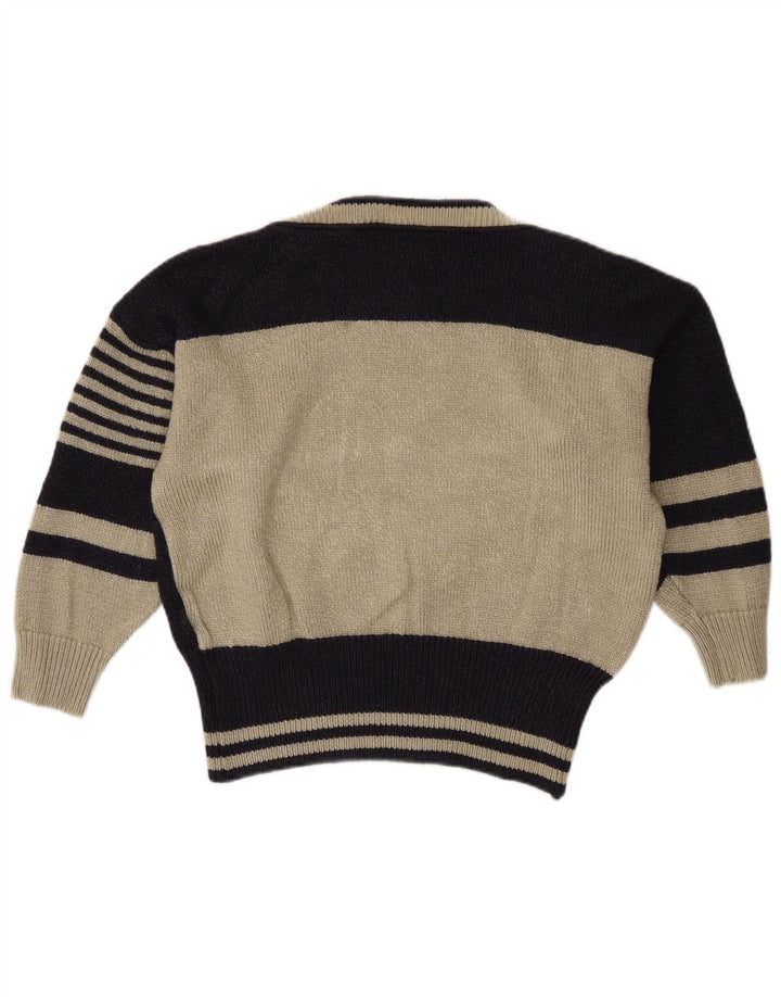 Suéter feminino Avant Garde com gola canoa UE 40 médio azul marinho
