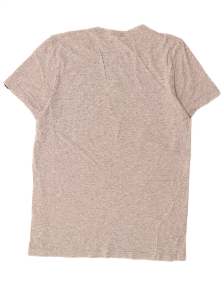 Camiseta masculina Adidas Graphic Top cinza médio algodão manchado
