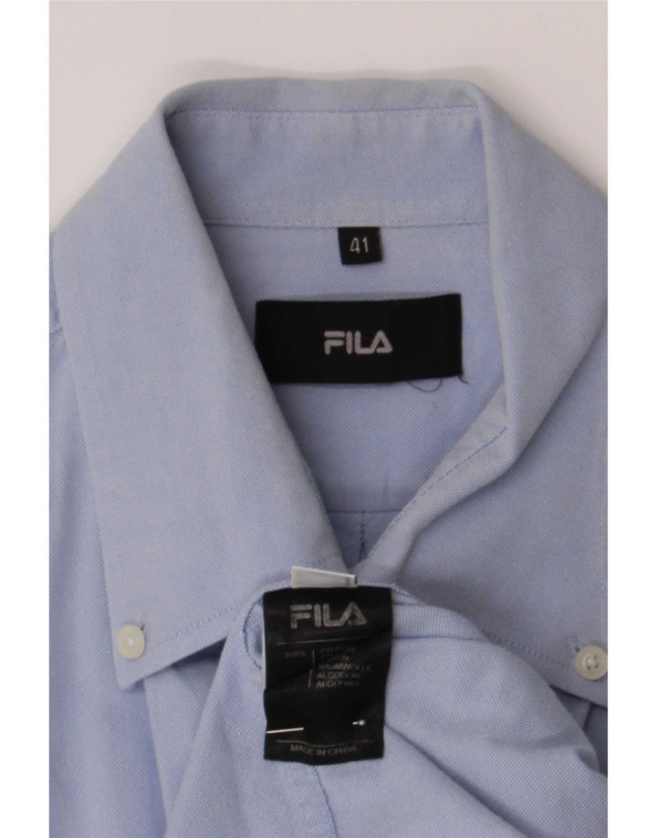 Camisa masculina Fila tamanho 41 grande algodão azul