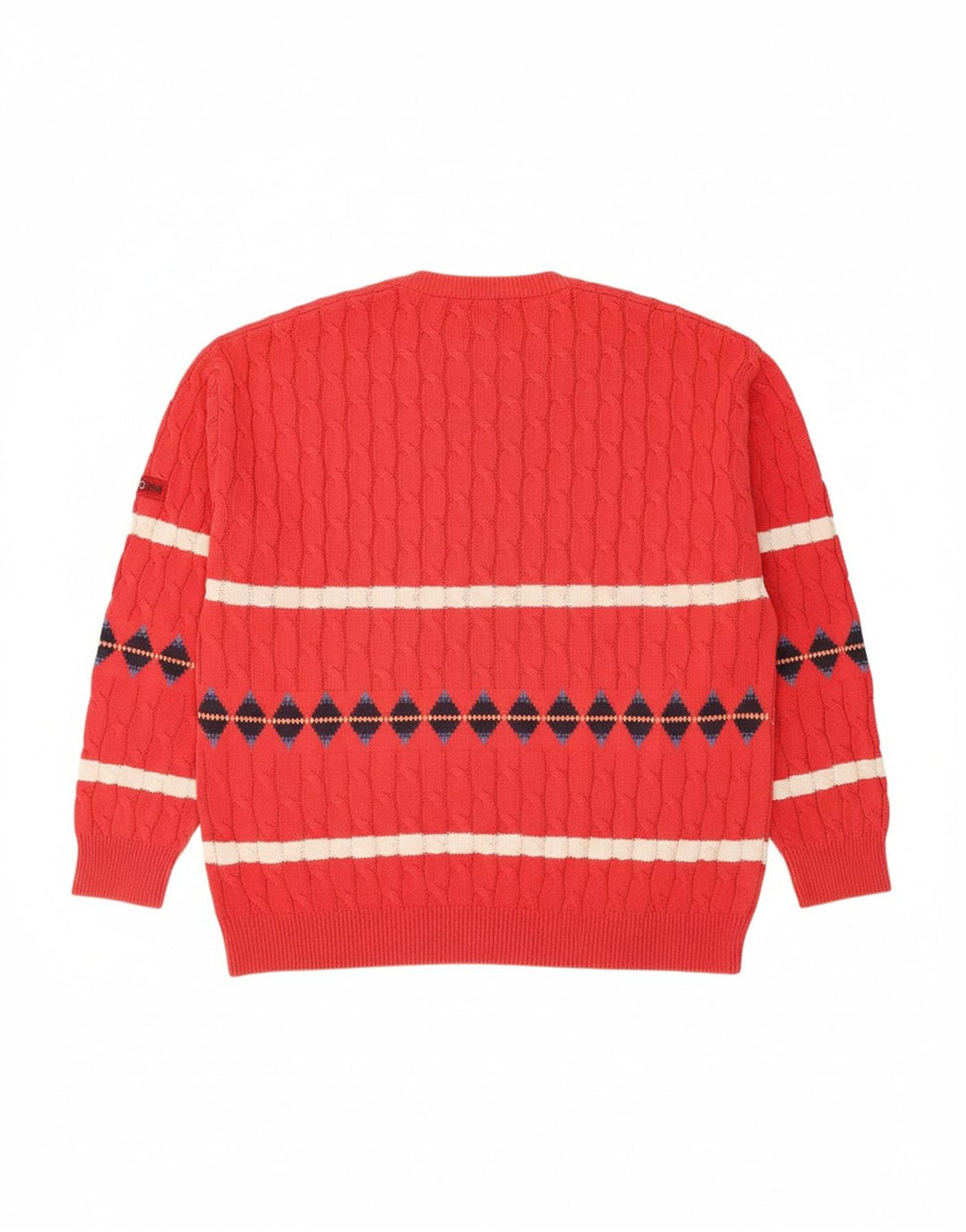 EXPLORER Suéter masculino com decote em V IT 56 2XL listrado vermelho