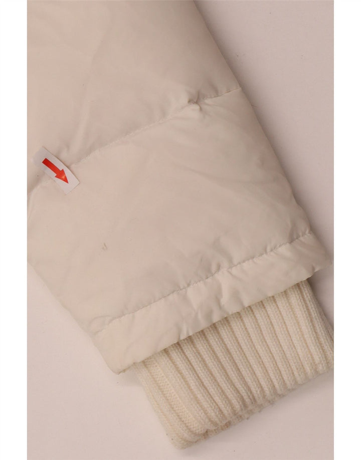 Jaqueta acolchoada com capuz feminina Phard UK 14 nylon branco médio