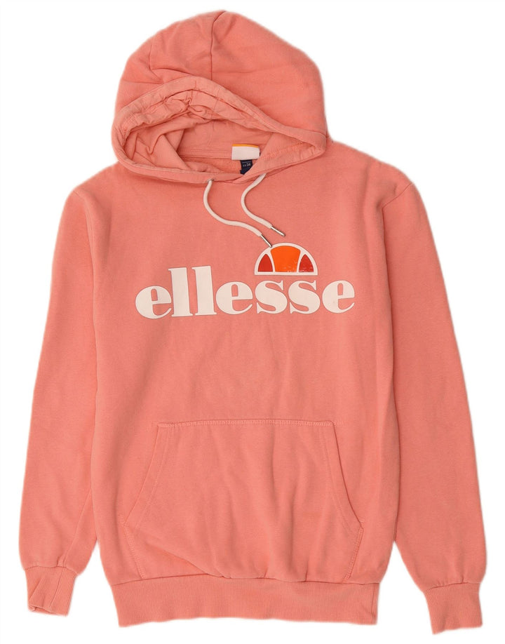 Jumper feminino com capuz gráfico ELLESSE UK 6 XS algodão rosa