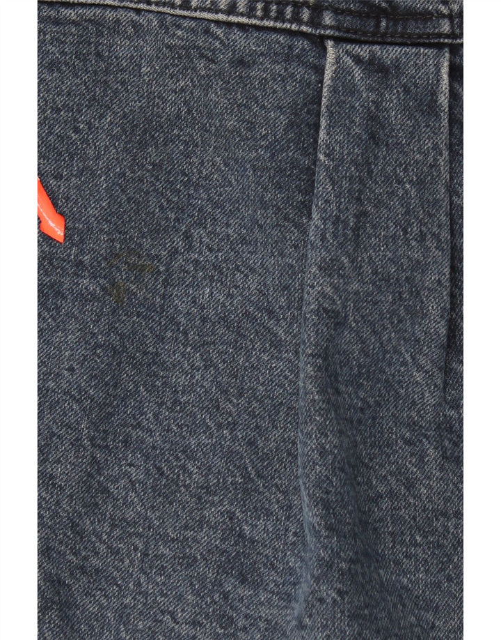 Zara Womens Crop Oversized Denim Jacket Reino Unido 14 Médio Azul Marinho Algodão