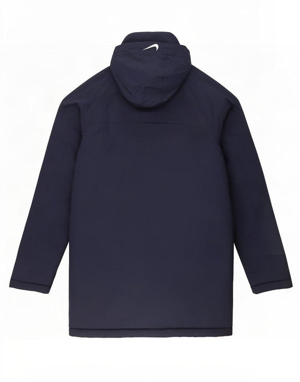 Casaco acolchoado com capuz masculino Nike UK 40 grande poliéster azul marinho