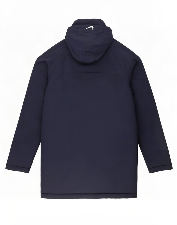 Casaco acolchoado com capuz masculino Nike UK 40 grande poliéster azul marinho