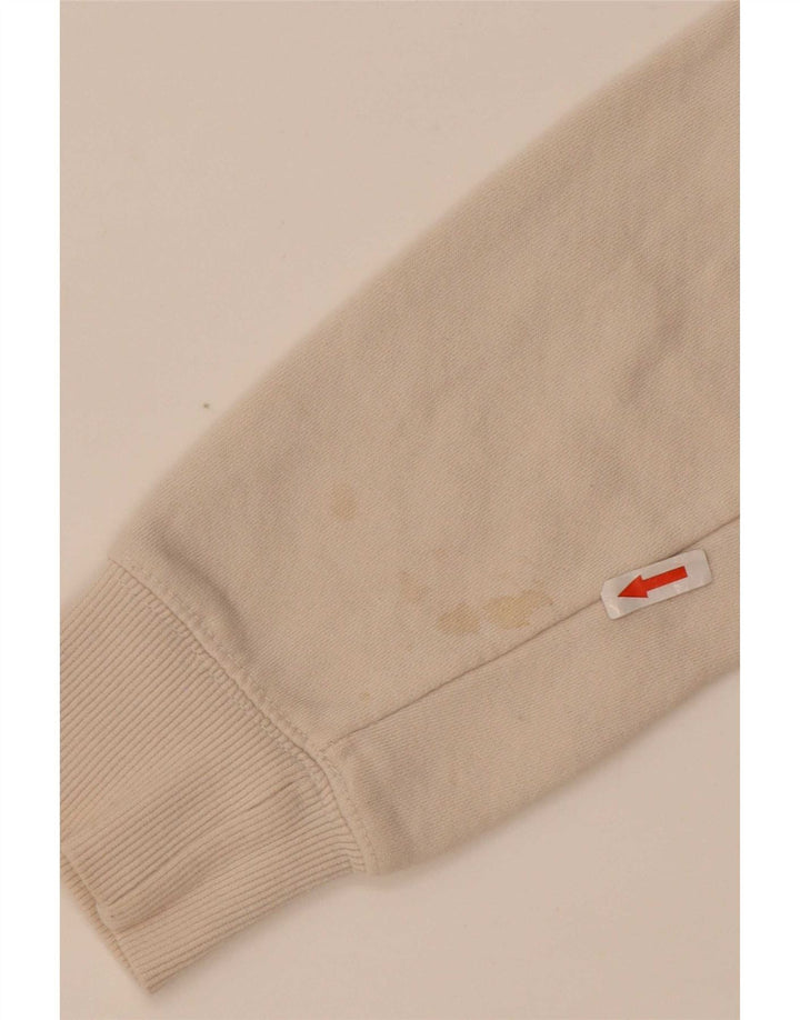 Zara moletom feminino oversized jumper UK 10 pequeno algodão bege