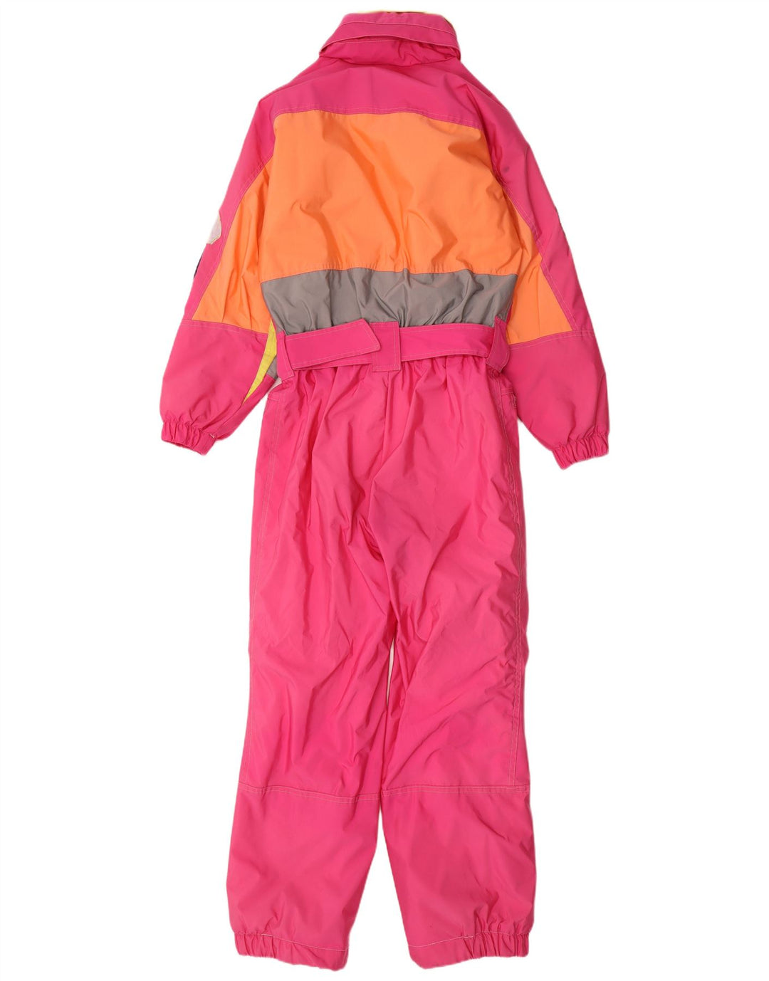 Macacão feminino de esqui gráfico Colmar IT 42 pequeno bloco colorido rosa poliamida