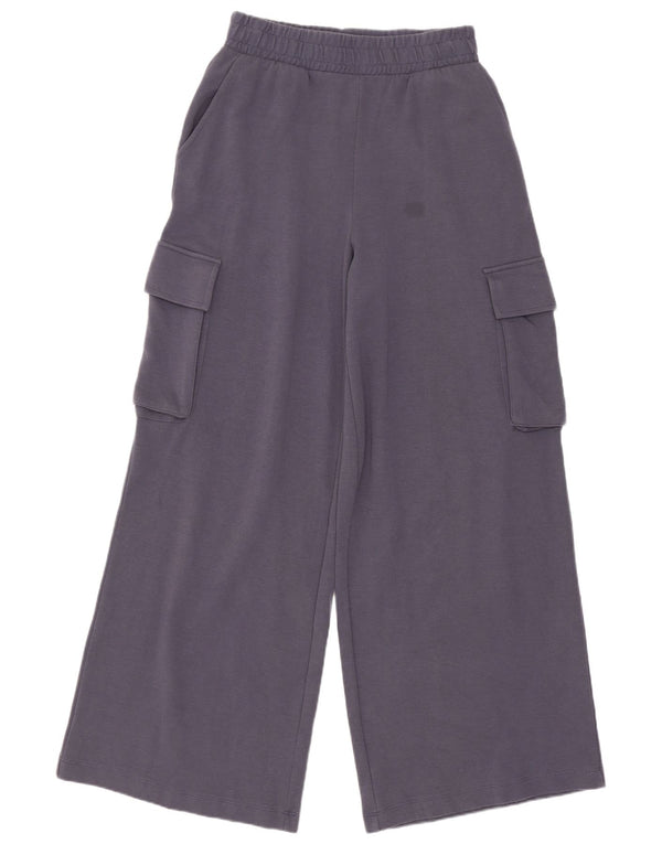 Zara Womens Cargo Tracksuit Calças Reino Unido 8 Pequeno Algodão Cinza