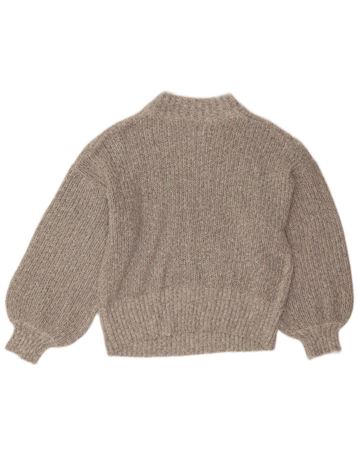 Suéter feminino Object com gola redonda UK 16 grande cinza acrílico